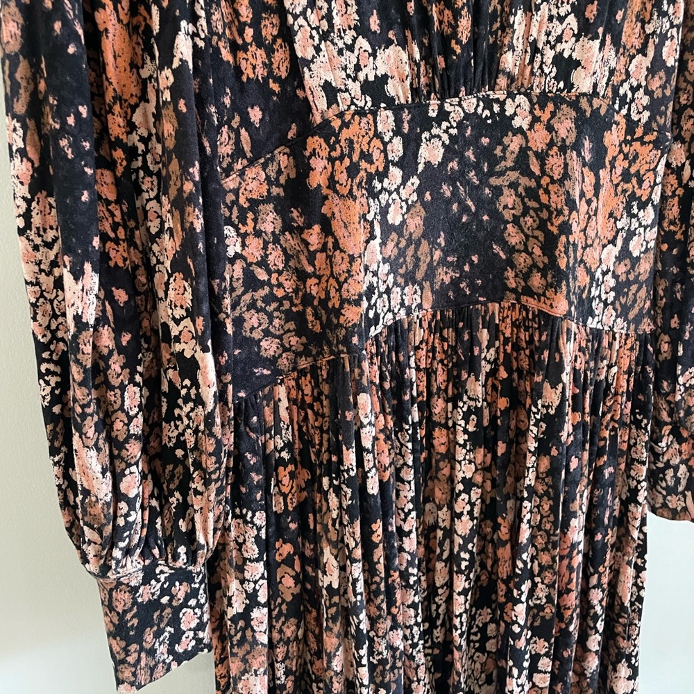 Free People Heartbeats Floral Print Soft Jersey Mini Dress - Size Medium - Picture 10 of 16